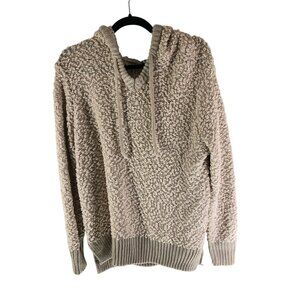 Green Tea Womens Sweater Hoodie Textured Oversized Beige S